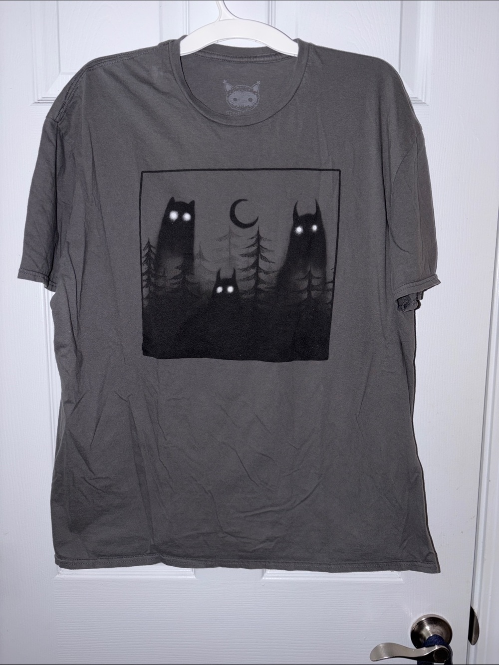 Graphic Forest Night T-Shirt - Charcoal